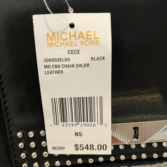 MICHAEL Michael Kors Cece Medium Studded Leather Convertible Shoulder Bag - Picture 9 of 17